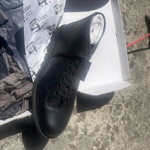 Grafters monkey boots black leather